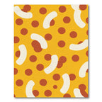 Orange Yellow Polka Dot Crescent Rug