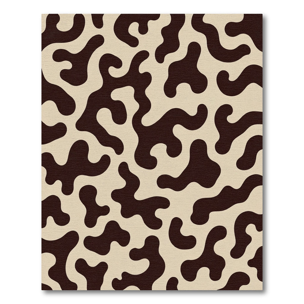 Abstract Organic Cream Brown Forms Rug