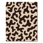Abstract Organic Cream Brown Forms Rug