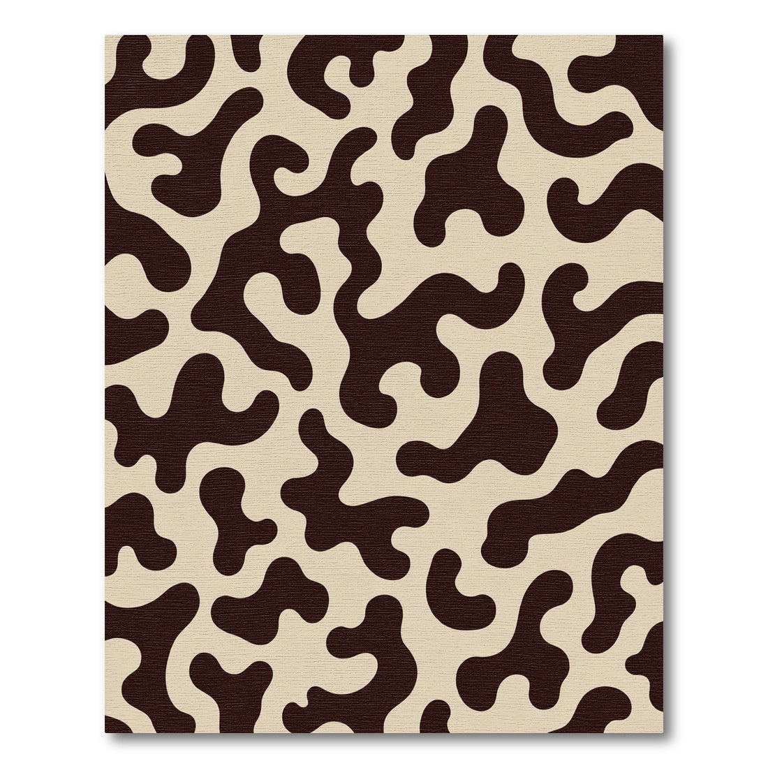 Abstract Organic Cream Brown Forms Rug