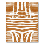 Tribal Zebra Stripe Brown Rug