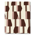 Terracotta Abstract Geometric Blocks Rug