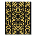 Golden Black Abstract Organic Forms Rug