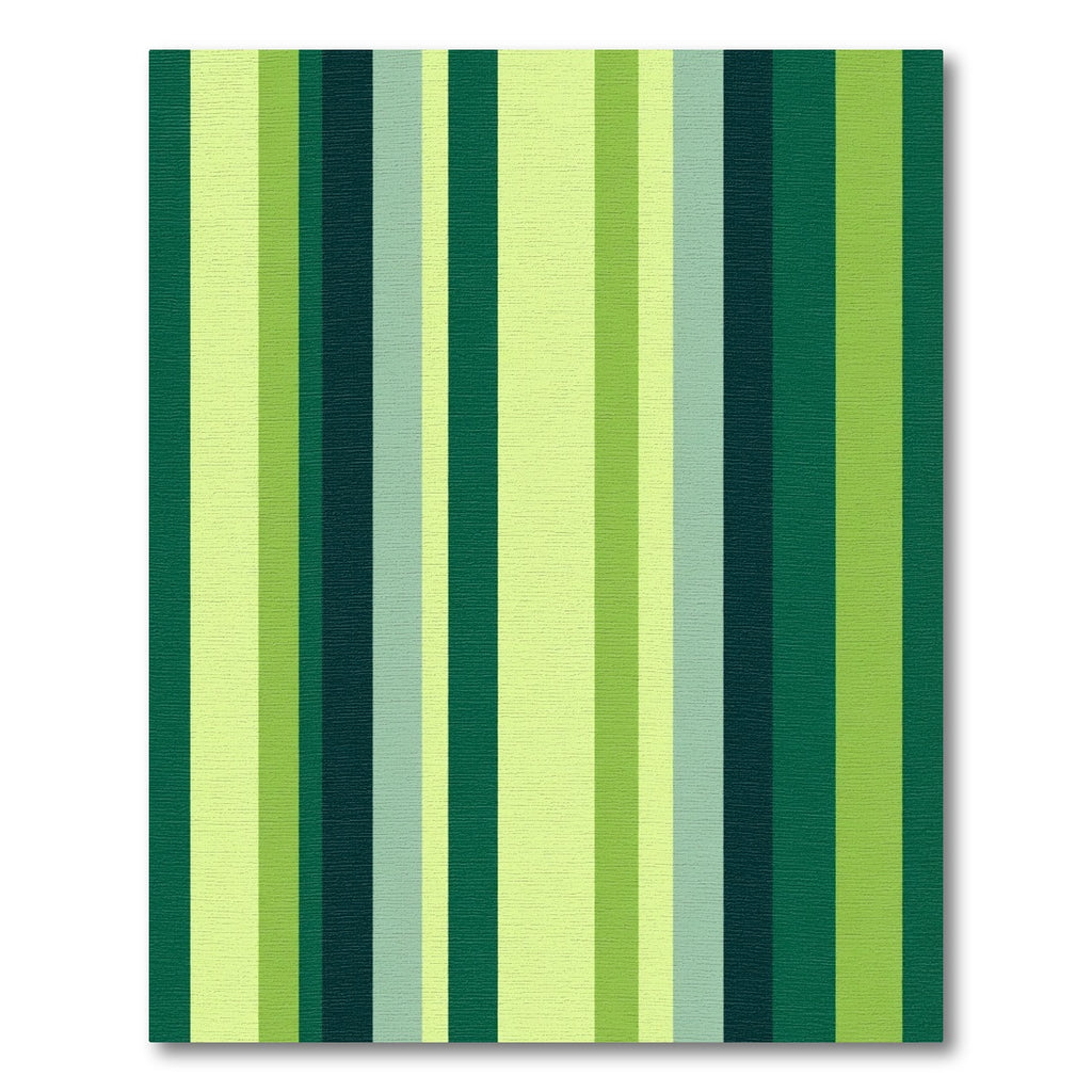Forest Green Vertical Stripe Rug
