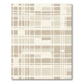 Beige Abstract Geometric Grid Rug