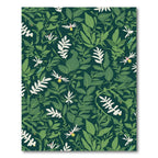 Deep Forest Tropical Leaf Collage Rug