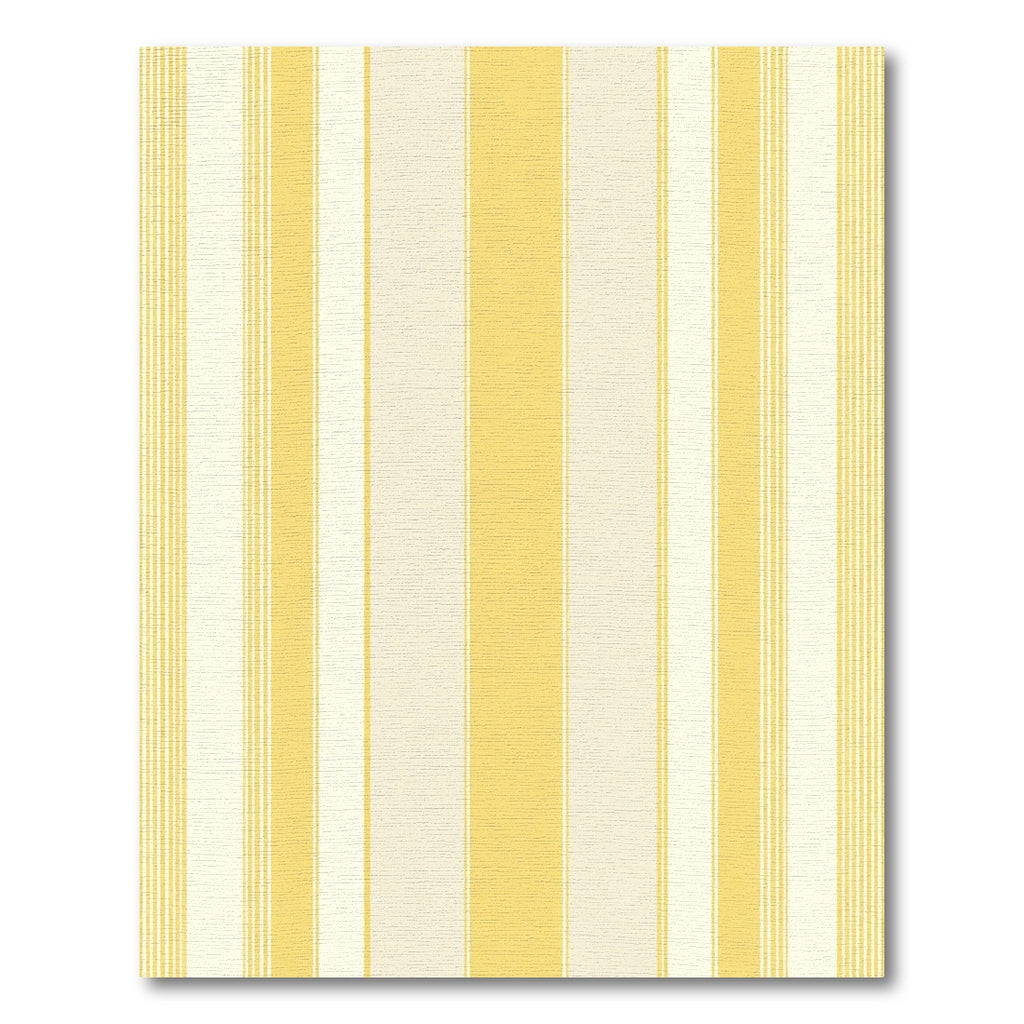 Sunny Yellow Cream Vertical Stripes Rug