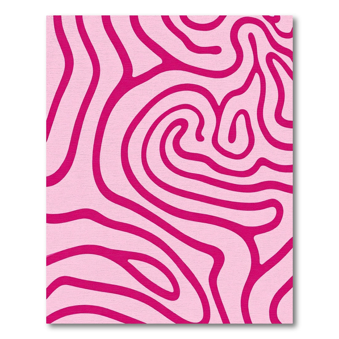 Pink Swirls Abstract Line Art Rug