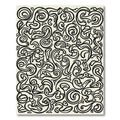 Cream Black Abstract Swirl Leaf Tapestry Rug