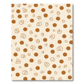 Brown Polka Dots and Abstract Leaves Rug