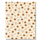 Brown Polka Dots and Abstract Leaves Rug