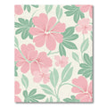 Pink Soft Floral Foliage Composition Rug
