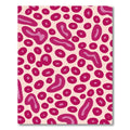 Vibrant Pink Organic Abstract Circles Rug