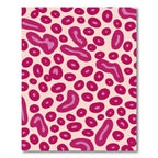 Vibrant Pink Organic Abstract Circles Rug
