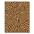 Golden Brown Wavy Stripe Aura Rug