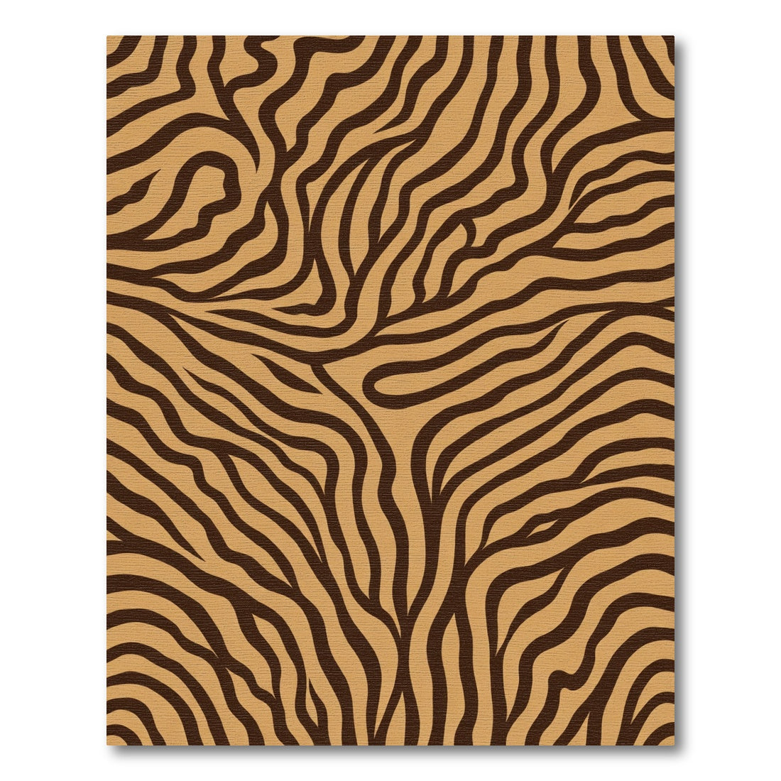 Golden Brown Wavy Stripe Aura Rug