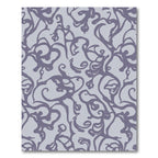 Muted Lilac Abstract Organic Scroll Rug