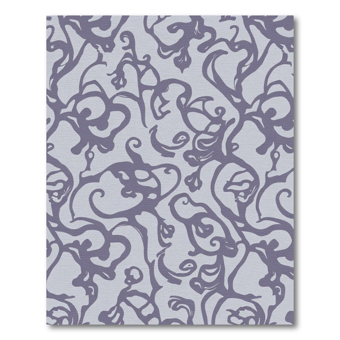 Muted Lilac Abstract Organic Scroll Rug