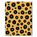 Bold Ochre Black Spotty Circles Rug