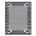 Modern Gray Geometric Block Rug