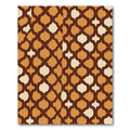 Earthy Ochre Lattice Arabesque Repeat Rug