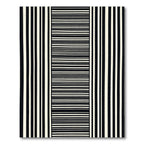 Contrast Linear Stripe Composition Rug