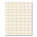 Neutral Cream Tonal Plaid Squares Rug