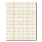 Neutral Cream Tonal Plaid Squares Rug