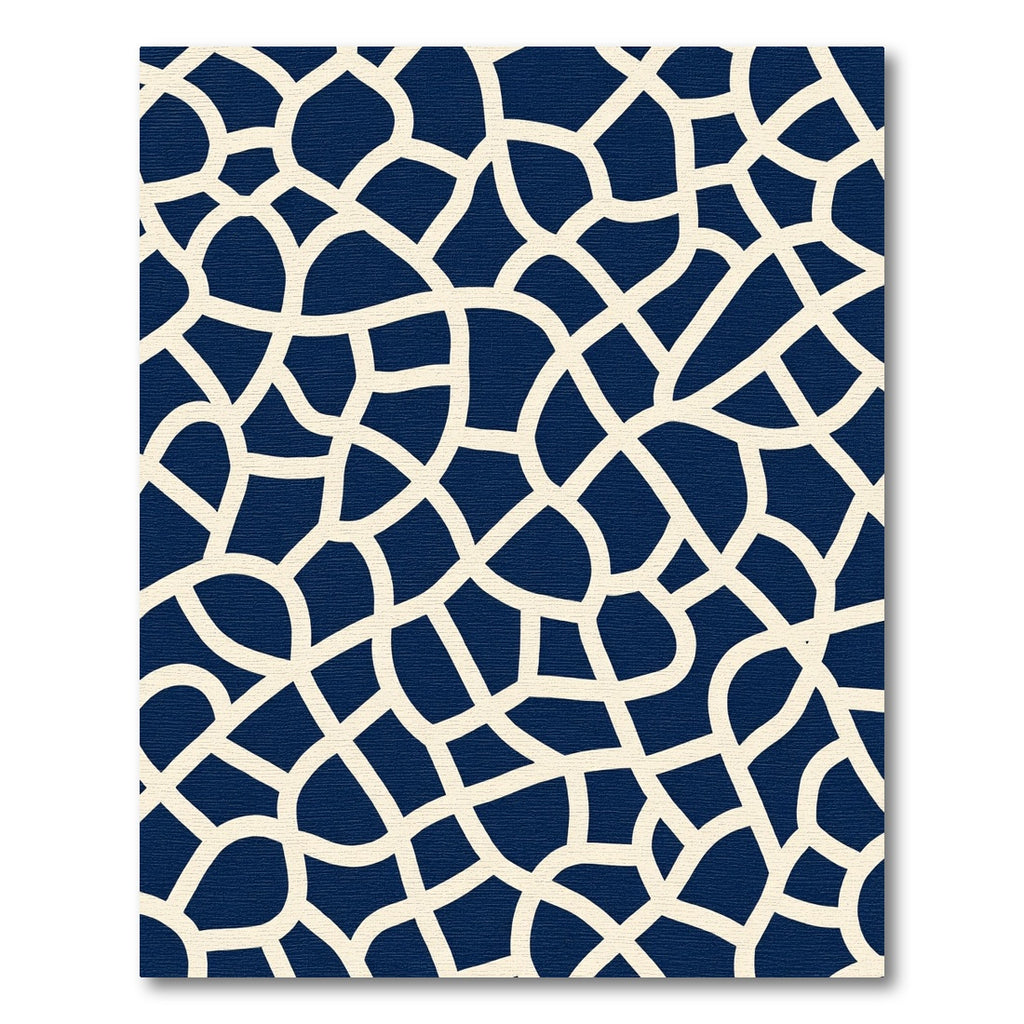 Lush Navy Organic Interlocking Web Rug