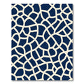 Lush Navy Organic Interlocking Web Rug