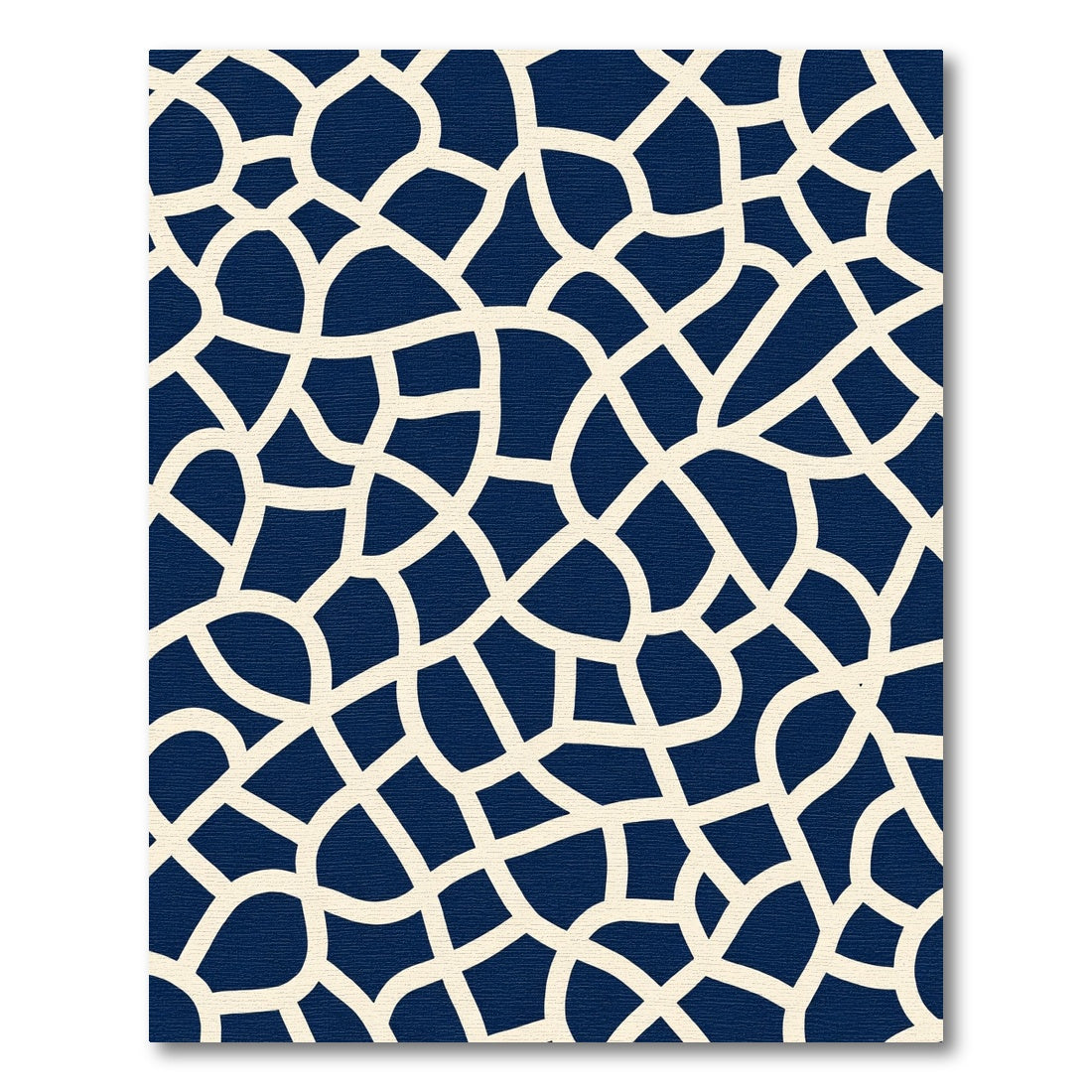 Lush Navy Organic Interlocking Web Rug