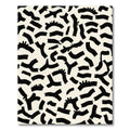 Black Abstract Organic Brushstroke Rug