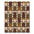 Organic Earthy Tone Abstract Reflection Rug