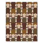 Organic Earthy Tone Abstract Reflection Rug