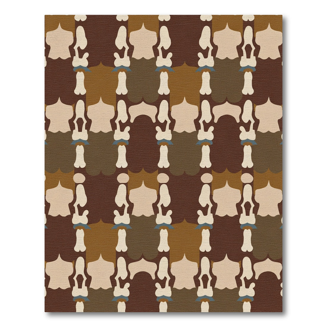 Organic Earthy Tone Abstract Reflection Rug