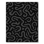 Dark Gray Organic Swirl Abstract Rug