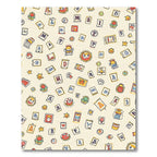Whimsical Yellow Alphabet Cartoons Rug