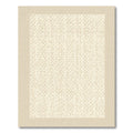 Neutral Beige Interlocking Geometric Rug