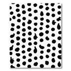 Black White Irregular Dots Composition Rug