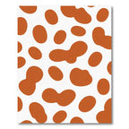 Orange White Organic Blob Rug