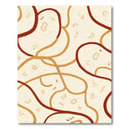 Abstract Organic Ochre Crimson Flow Rug