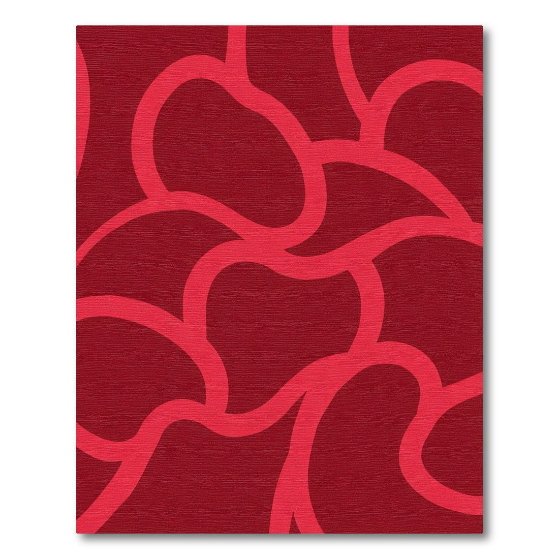 Crimson Red Organic Interlock Rug