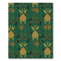 Deep Green Tropical Floral Arrangement Rug