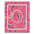 Vibrant Pink Swirl Marble Effect Rug