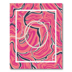 Vibrant Pink Swirl Marble Effect Rug