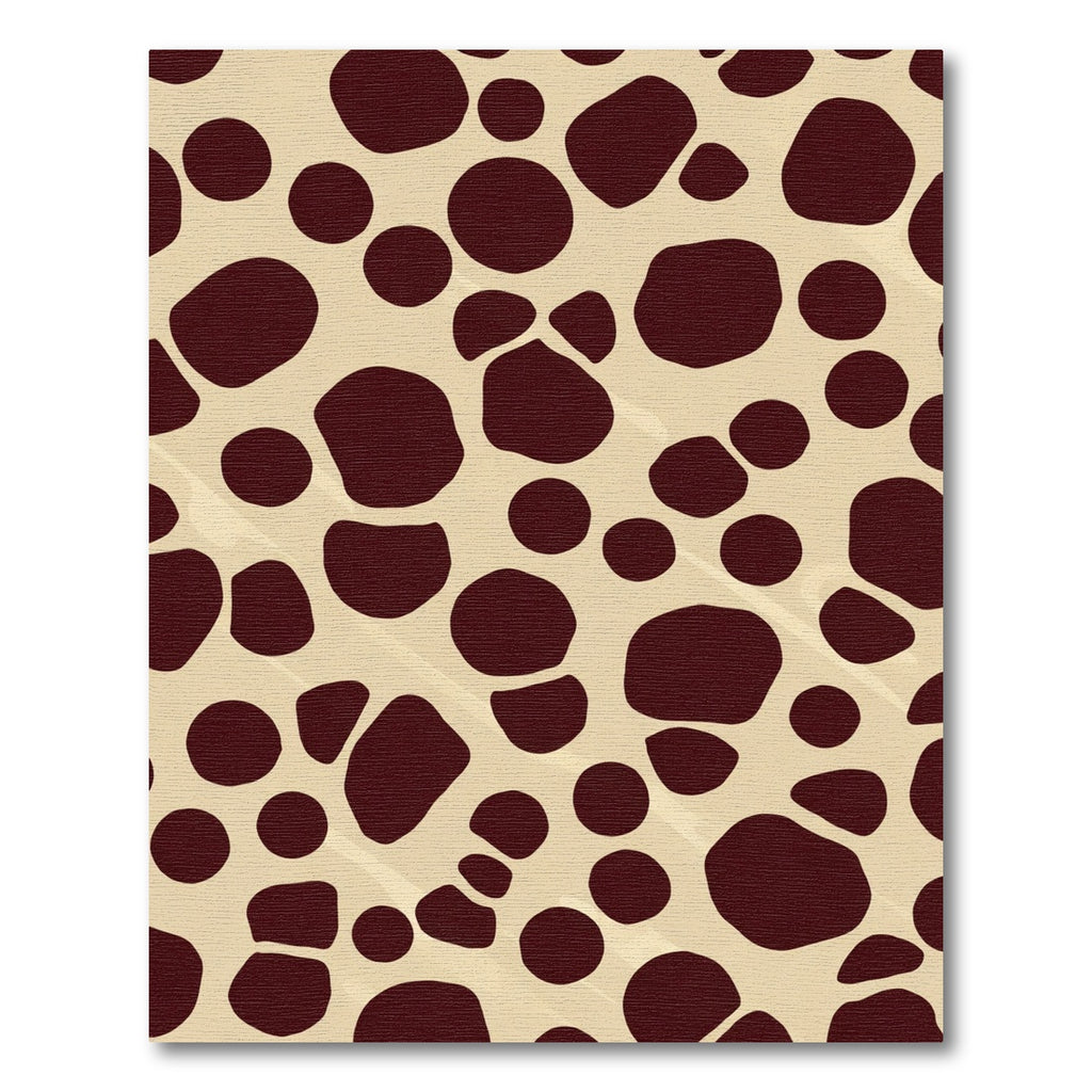 Brown and Cream Irregular Spots Rug