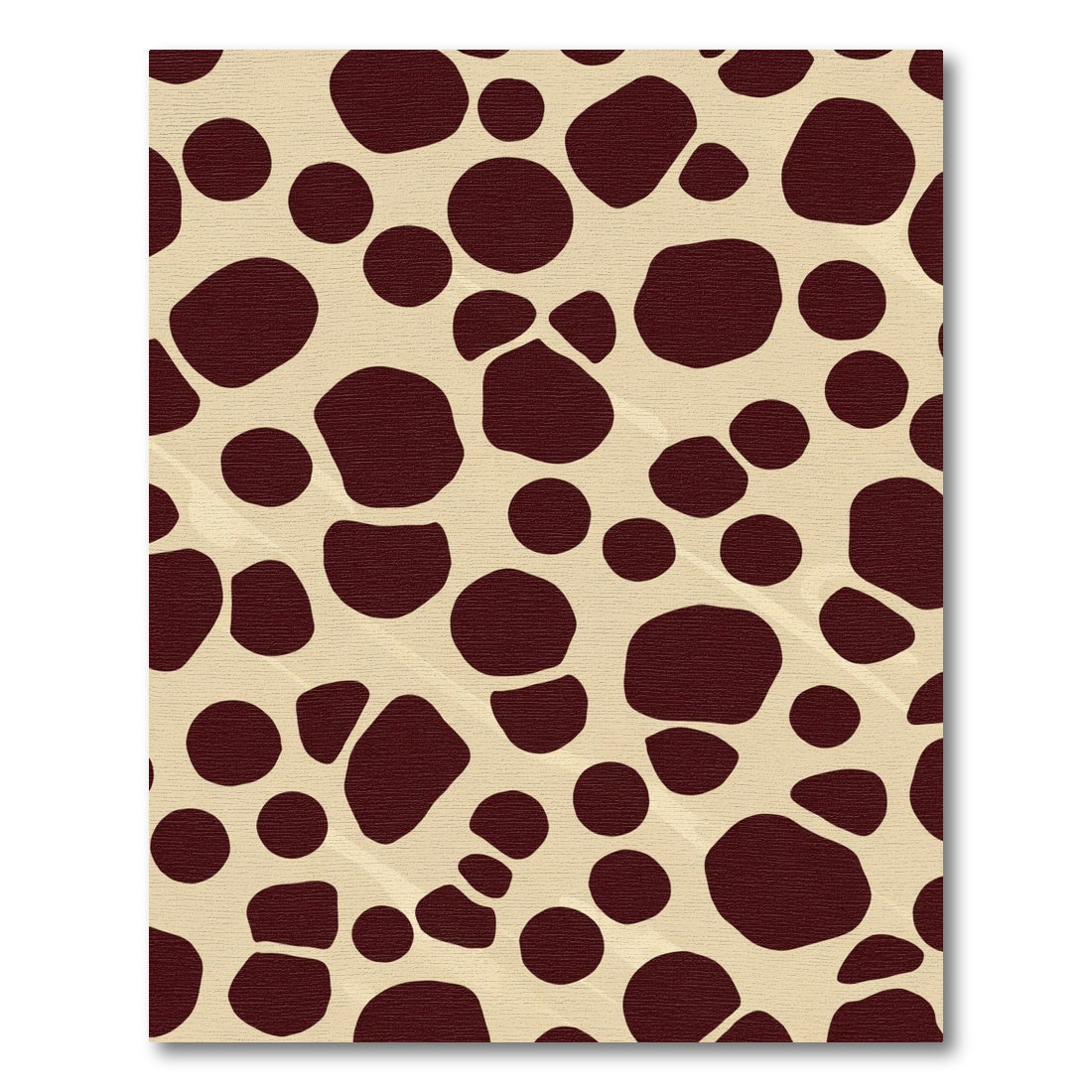 Brown and Cream Irregular Spots Rug