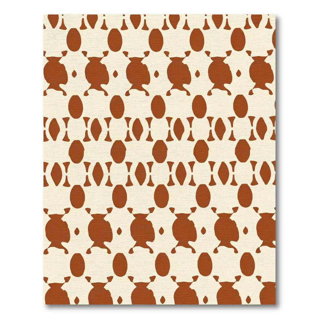 Brown Cream Organic Shape Repeat Rug