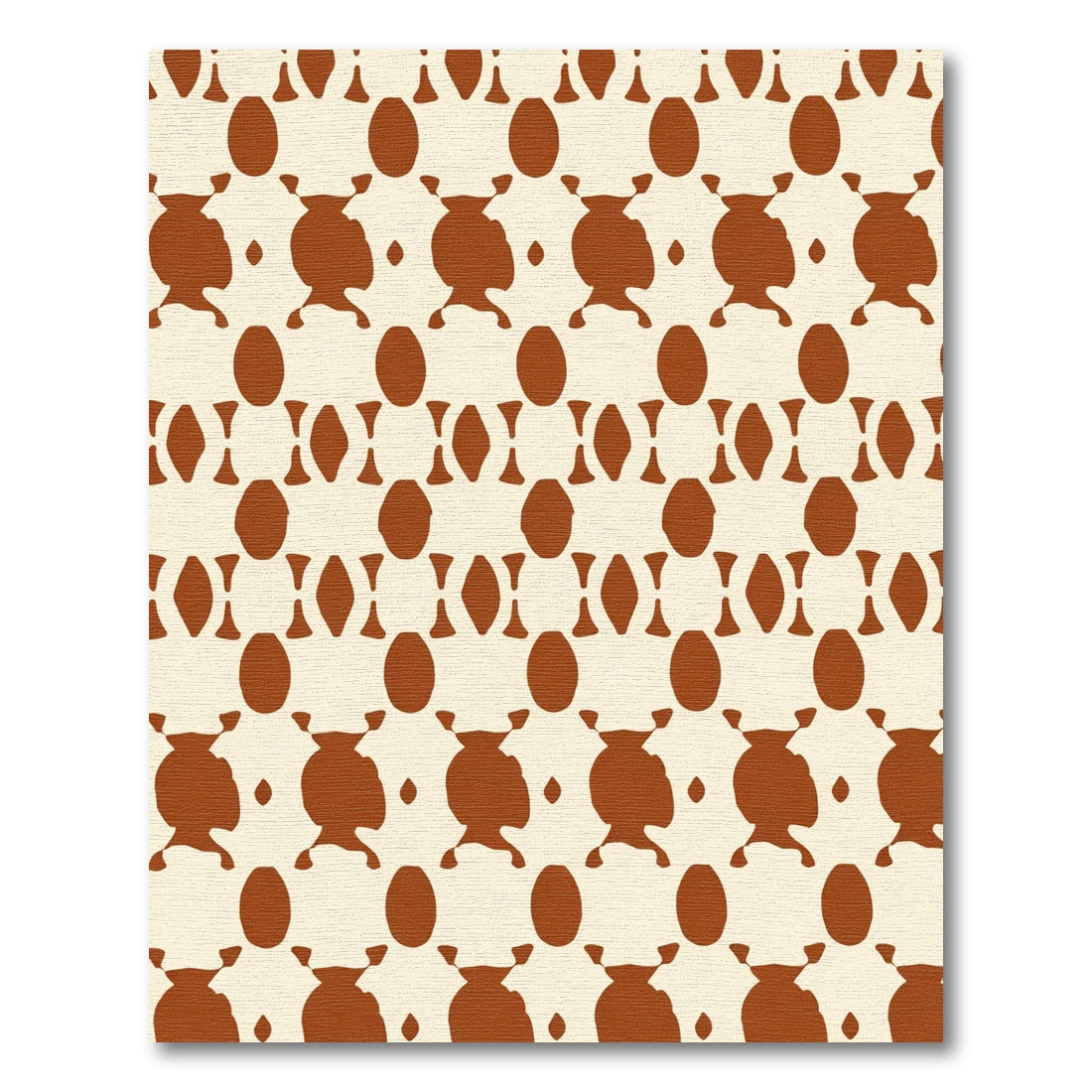 Brown Cream Organic Shape Repeat Rug