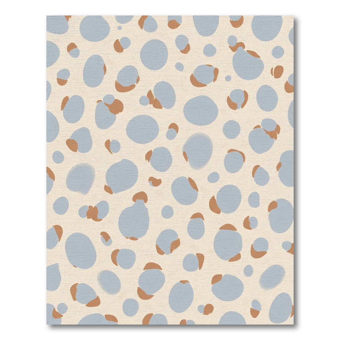 Soft Blue and Tan Organic Dots Rug